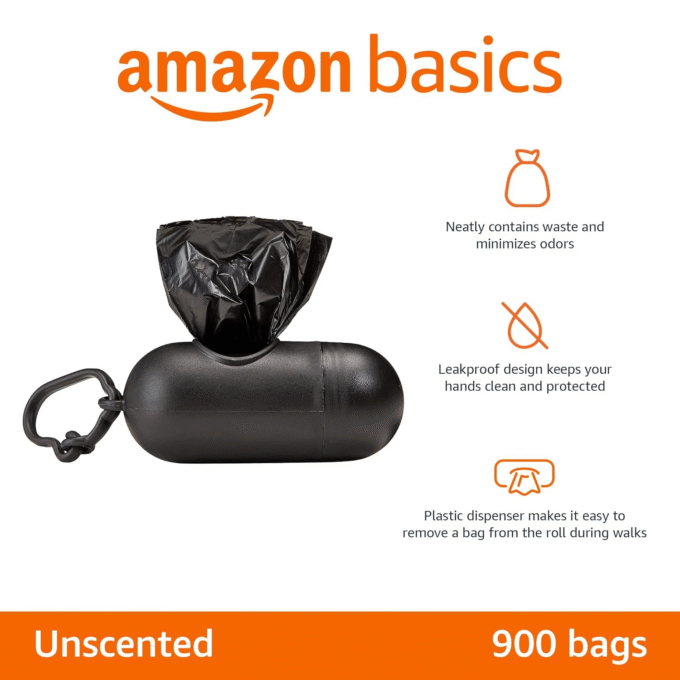 Basics Dog Poop Bags with Dispenser, 300 Count - Image 2