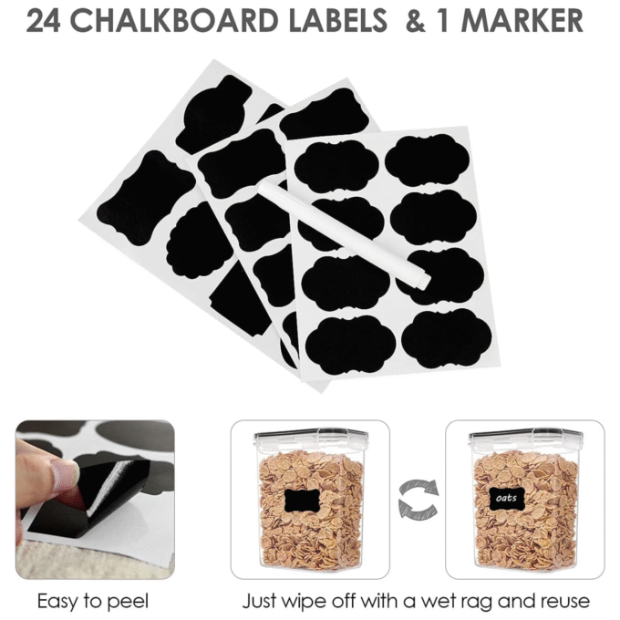 Airtight Food Storage Containers with Lids, Vtopmart 24 pcs Plastic Kitchen - Image 6