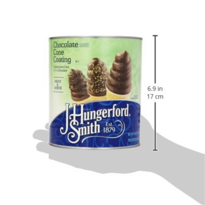 J. Hungerford Smith Chocolate Cone Coating – 6 lb 13 oz Tin | Heat & Serve Shell Dip for Ice Cream, Desserts & Frozen Treats - Image 5